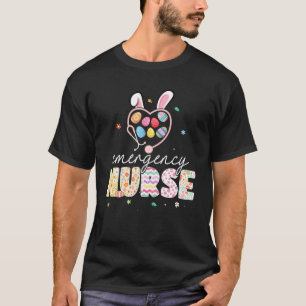 Emergency Bunny Nurse Easter Eggs Stethoscope RN N T-Shirt