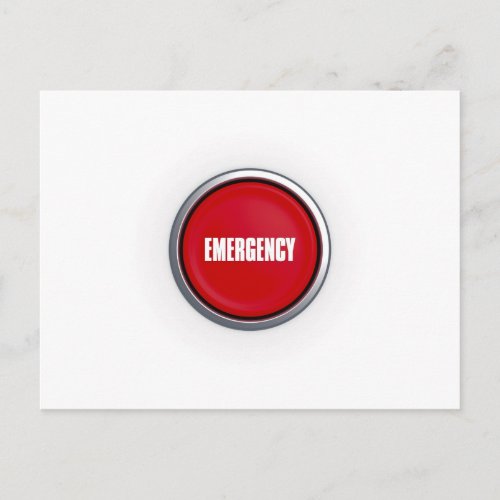 Emergency Button Postcard