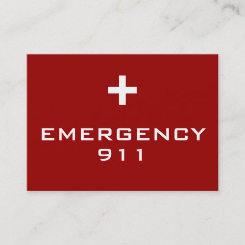 Emergency Cards Business Card Templates