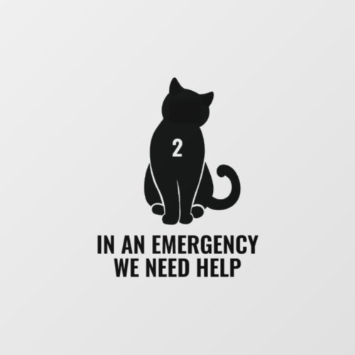 Emergency Cat Decal We Need Help Pet Decal 