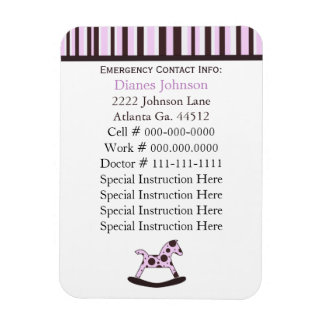 Emergency Contact: Babysitter Premium Magnet