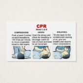 Emergency CPR Cards (Back)