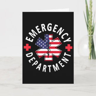 Emergency Department 4th Of July Usa Emergency Roo Card