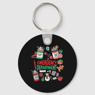 Emergency Department Christmas Crew Ed Christmas M Keychain