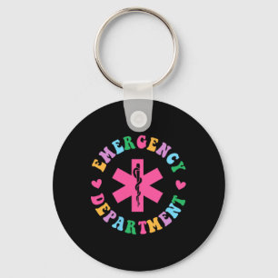 Emergency Department Emergency Nurse Er Nurse 2 Si Keychain