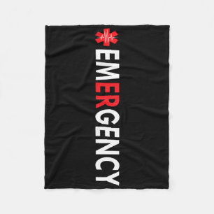 Emergency Department Emergency Room Nurse ( On Bac Fleece Blanket