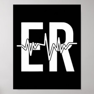 Emergency Department Er Nurse Front + Back Emergen Poster