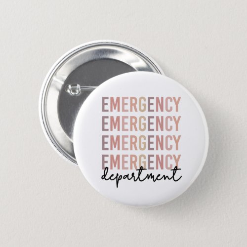 Emergency Department ER Staff  ER Nurse  ER Tech Button