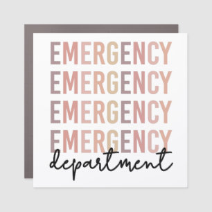Emergency Department ER Staff   ER Nurse   ER Tech Car Magnet