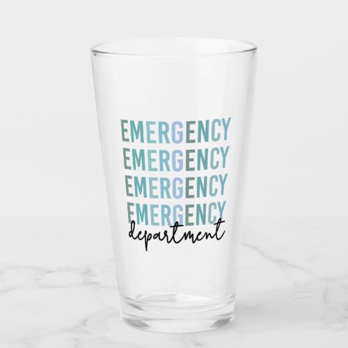 Emergency Department ER Staff  ER Nurse  ER Tech Glass