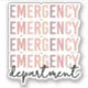 Emergency Department ER Staff | ER Nurse | ER Tech Sticker | Zazzle