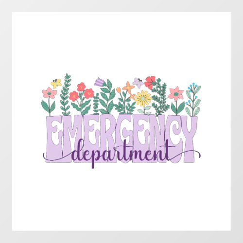 Emergency department floor decals