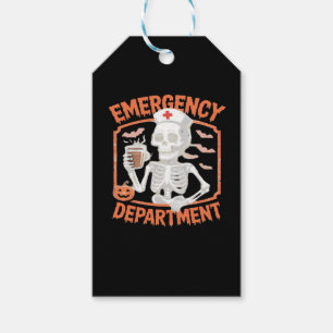 Emergency Department Funny Halloween Nurse Essenti Gift Tags