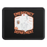 Emergency Department Funny Halloween Nurse Essenti Hitch Cover