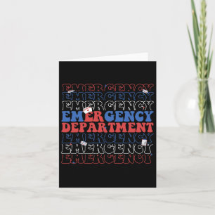 Emergency Department Funny Nurse 4th Of July Day U Card