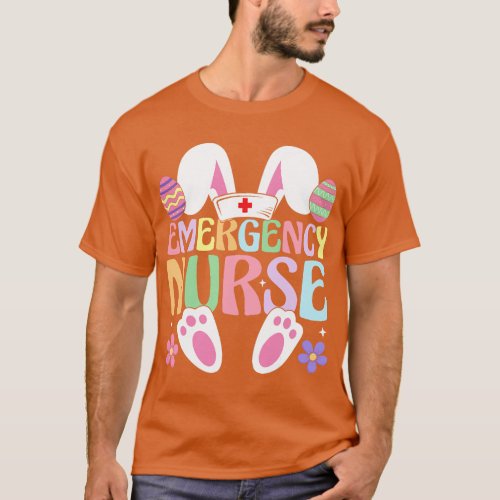 Emergency Department Nurse Easter Bunny Easter Day T_Shirt