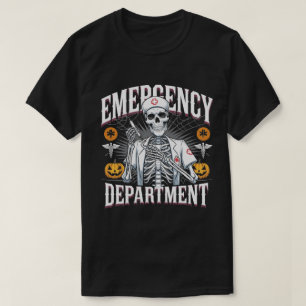 Emergency Department Skeleton ER Nurse Halloween T-Shirt