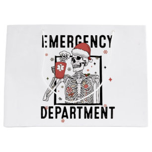 Emergency Department Skeleton Nursing Coffee Lover Large Gift Bag