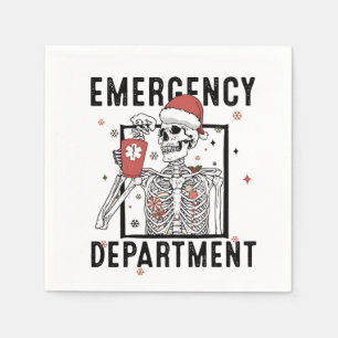 Emergency Department Skeleton Nursing Coffee Lover Napkins