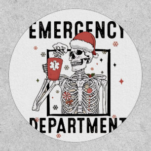 Emergency Department Skeleton Nursing Coffee Lover Patch