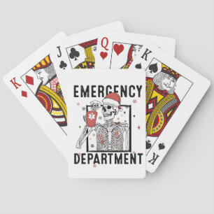 Emergency Department Skeleton Nursing Coffee Lover Poker Cards