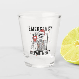 Emergency Department Skeleton Nursing Coffee Lover Shot Glass