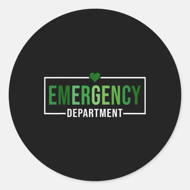 Emergency Department St Patricks Day Emergency Roo Classic Round Sticker (Front)
