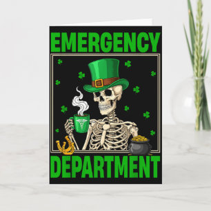 Emergency Department St Patricks Day Skeleton Tech Card