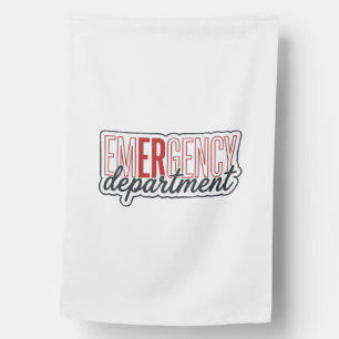 Emergency Department Typography Shirt Design_1 House Flag
