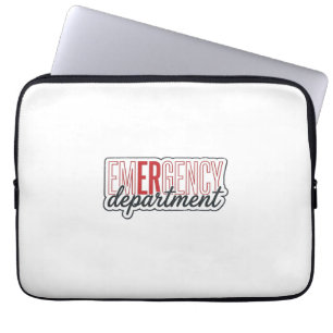 Emergency Department Typography Shirt Design_1 Laptop Sleeve