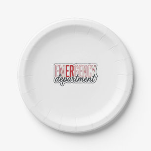 Emergency Department Typography Shirt Design_1 Paper Plates