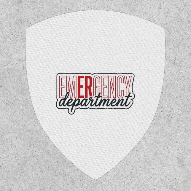 Emergency Department Typography Shirt Design_1 Patch (Front)