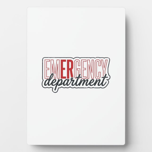 Emergency Department Typography Shirt Design_1 Plaque (Front)