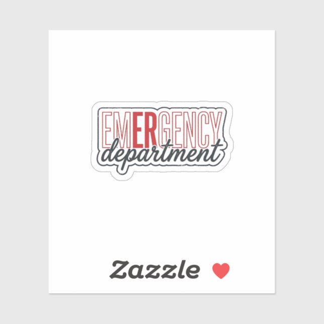 Emergency Department Typography Shirt Design_1 Sticker (Sheet)