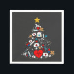 Emergency Department Xmas Tree Nurse Napkins<br><div class="desc">quilted Christmas tree,  holiday quilter,  patchwork Xmas,  sewing meme 2025,  festive stitching,  fabric art tree,  quilting lover gift,  crafty holiday</div>
