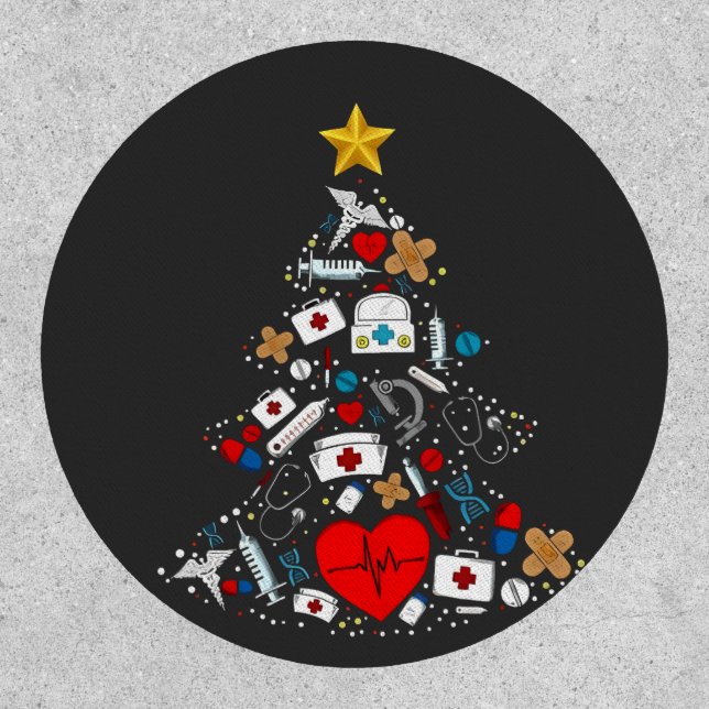 Emergency Department Xmas Tree Nurse Patch (Front)