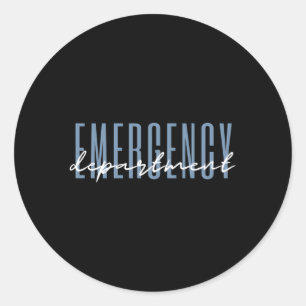 Emergency Dept Emergency Room Healthcare Nursing Classic Round Sticker