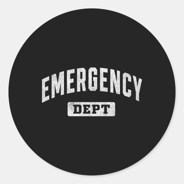 Emergency Dept Er Doctor Physician Nurse Classic Round Sticker (Front)