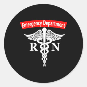 Emergency Dept Nursing Er Registered Nurse Rn Cadu Classic Round Sticker