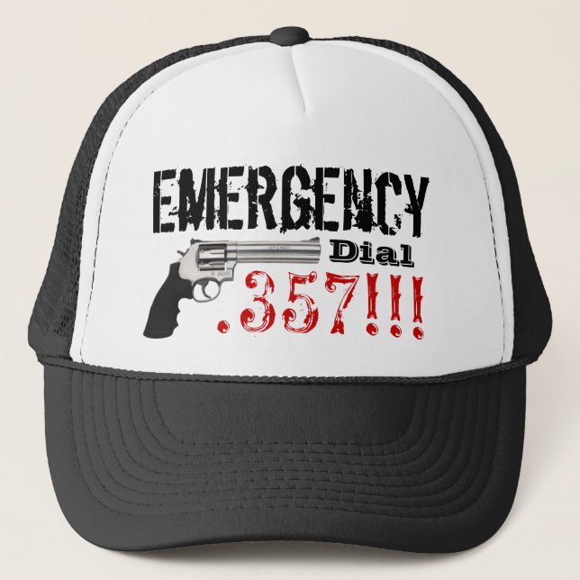 Emergency Dial 357 Trucker Hat (Front)