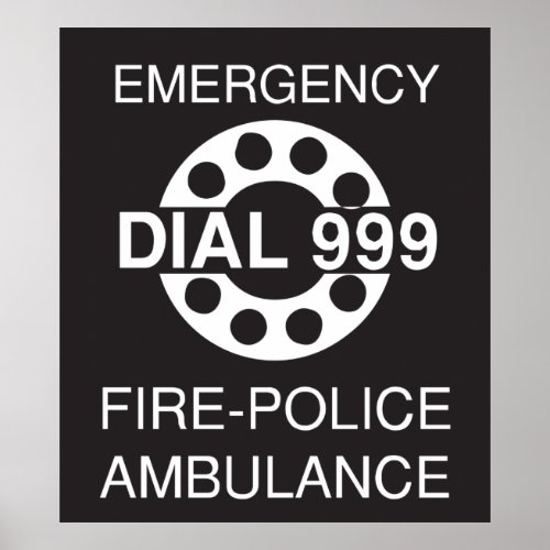 Emergency Dial 999 Poster