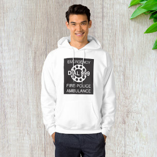 Emergency Dial 999 Sign Fire Police Ambulance  Hoodie