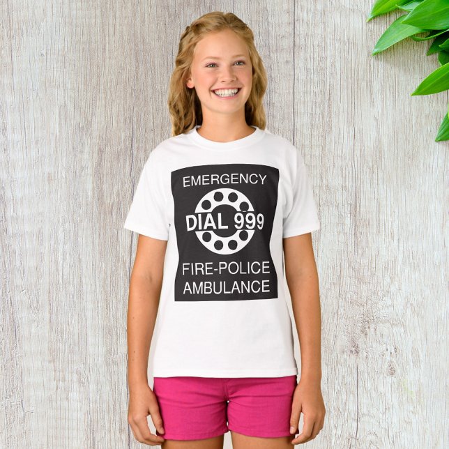 Emergency Dial 999 Sign Fire Police Ambulance  T-Shirt (Creator Uploaded)