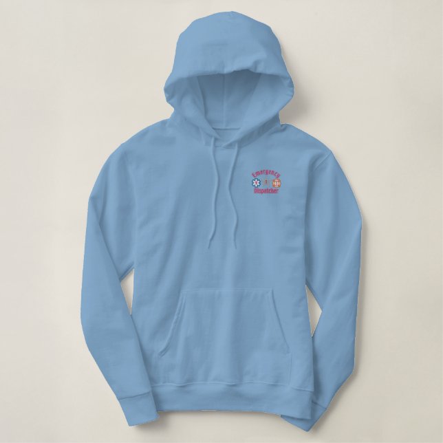 Emergency Dispatcher Embroidered Hoodie (Design Front)