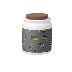 Emergency Dispatcher Flag Pattern Candy Jar
