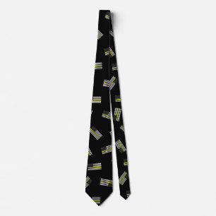 Emergency Dispatcher Flag Pattern Neck Tie