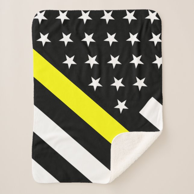 Emergency Dispatcher Flag Sherpa Blanket (Front)