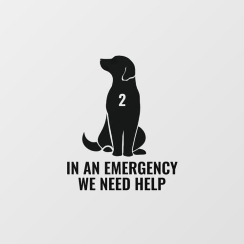 Emergency Dog Decal We Need Help Pet Decal 