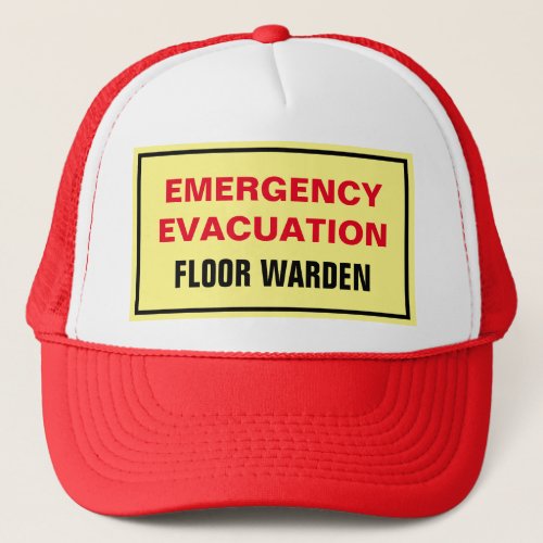 Emergency Evacuation Fire Drill Floor Suite Warden Trucker Hat