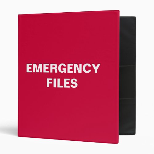 Emergency File Binder